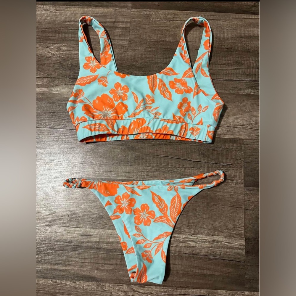 Kulani Kinis Bikini - Malibu Teal/Orange
